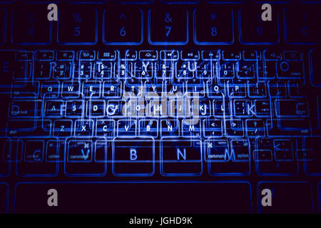Tastatur-Zoom-Effekt Stockfoto