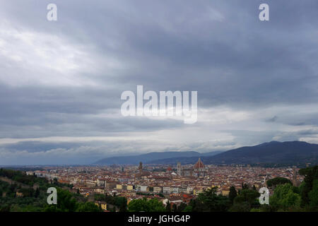 Südlichen Veiw von Florenz aus Abbazia di San Miniato al Monte Stockfoto