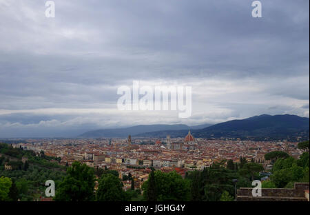 Südlichen Veiw von Florenz aus Abbazia di San Miniato al Monte Stockfoto