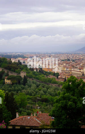 Südlichen Veiw von Florenz aus Abbazia di San Miniato al Monte Stockfoto