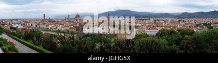 Südlichen Veiw von Florenz aus Abbazia di San Miniato al Monte Stockfoto