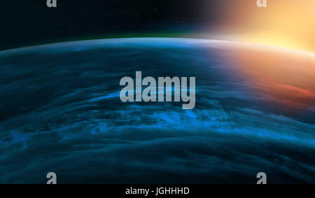 Welt von Oben Weltraum Welt von oben Raum Stockfoto