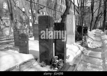 Donskoi-Friedhof in Moskau Stockfoto