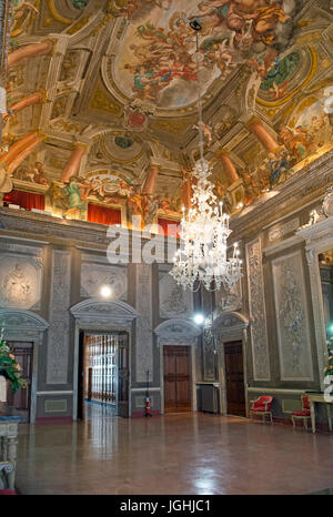 Palazzo Pantale Spinola Palace, bemalte Decke, Rolli Paläste, via Garibaldi Straße, Genua, Ligurien, Italien, Europa Stockfoto