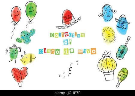 Grußkarte von Cinco De Mayo-Tag Stock Vektor