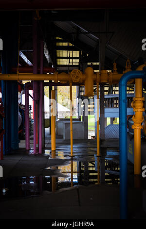 Spielen sind im Gasworks Park in Seattle, Washington Stockfoto