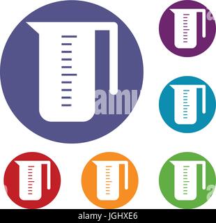 Mess-Becher-Symbole-set Stock Vektor