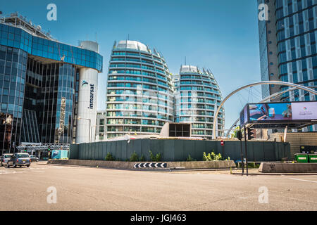 Silicon Roundabout in Old Street, London, Großbritannien, einem digitalen Technologiezentrum in der City of London, Großbritannien Stockfoto