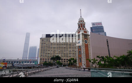 Hong Kong - 29. März 2017. Clock Tower im Zentrum von Hongkong. Es befindet sich auf dem südlichen Ufer von Tsim Sha Tsui, Kowloon. Stockfoto