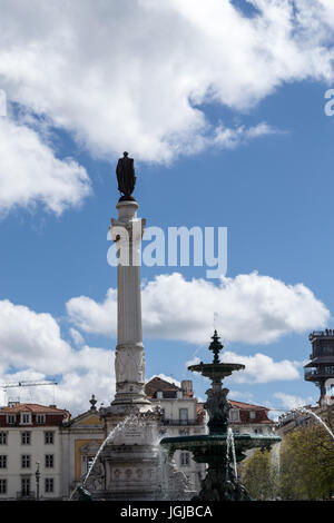 Rossio-Platz befindet sich im Herzen der Innenstadt Pombaline in Lissabon (Portugal) Stockfoto