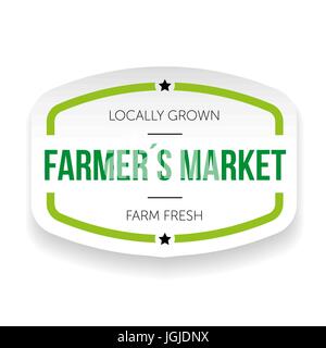 Bauernmarkt Vintage Aufkleber Stock Vektor