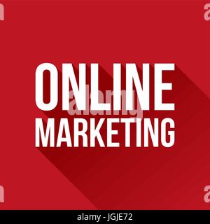 Online-Marketing-Zeichen-Vektor Stock Vektor