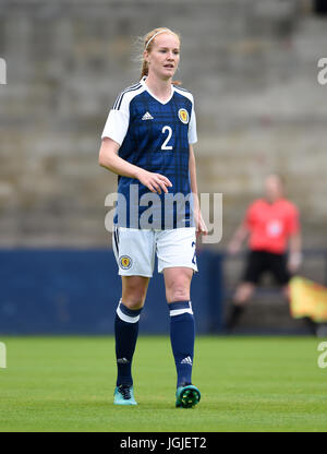 Der schottische Vaila Barsley beim Spiel der Internationalen Herausforderung im stark's Park, Kirkcaldy. DRÜCKEN SIE VERBANDSFOTO. Bilddatum: Freitag, 7. Juli 2017. Siehe PA Geschichte Fußball Schottland Frauen. Bildnachweis sollte lauten: Ian Rutherford/PA Wire. EINSCHRÄNKUNGEN: Die Nutzung unterliegt Einschränkungen. Nur für redaktionelle Zwecke. Kommerzielle Nutzung nur mit vorheriger schriftlicher Zustimmung der Scottish FA. Stockfoto