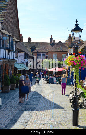 Farnham, Großbritannien. 7. Juli 2017. RHS Britain in Bloom 2017 Wettbewerb findet in Farnham in Surrey. Freitag, 7. Juli 2017. Foto: Credit: Lindsay Constable/Alamy Live-Nachrichten Stockfoto