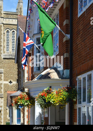 Farnham, Großbritannien. 7. Juli 2017. RHS Britain in Bloom 2017 Wettbewerb findet in Farnham in Surrey. Freitag, 7. Juli 2017. Foto: Credit: Lindsay Constable/Alamy Live-Nachrichten Stockfoto