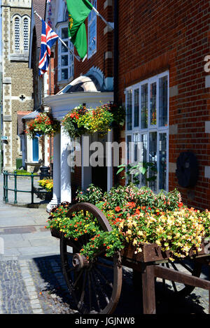 Farnham, Großbritannien. 7. Juli 2017. RHS Britain in Bloom 2017 Wettbewerb findet in Farnham in Surrey. Freitag, 7. Juli 2017. Foto: Credit: Lindsay Constable/Alamy Live-Nachrichten Stockfoto