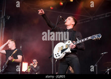 Glasgow, Vereinigtes Königreich. 7. Juli 2017. Louis Berry führt auf der Bühne der King Tut TRNSMT Festival 2017, Glasgow Green, Glasgow 07.07.2017 Credit: Gary Mather/Alamy Live News Stockfoto