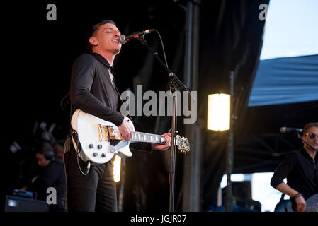 Glasgow, Vereinigtes Königreich. 7. Juli 2017. Louis Berry führt auf der Bühne der King Tut TRNSMT Festival 2017, Glasgow Green, Glasgow 07.07.2017 Credit: Gary Mather/Alamy Live News Stockfoto