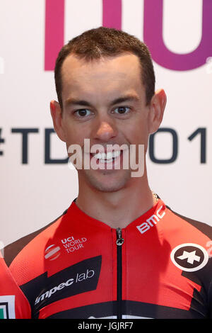 Düsseldorf, Deutschland. 29. Juni 2017. Richie Porte Australiens vom Team BMC Racing für die Tour de France 2017, fotografiert in Düsseldorf, 29. Juni 2017. Foto: Daniel Karmann/Dpa/Alamy Live News Stockfoto