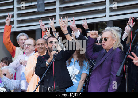 Hollywood, Kalifornien, USA. Juli 2017. Atmosphäre Ringo Starr's 'Peace & Love' 77. Geburtstag Capitol Records Juli 7,2017 Hollywood, Kalifornien. Stockfoto