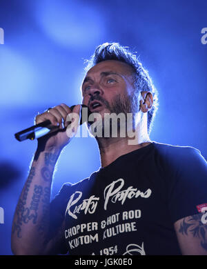 Marostica, VI, Italien - 7. Juli 2017: Live-Konzert von NEK ein italienischer Singer-Songwriter und Musiker Credit: FC Italy/Alamy Live News Stockfoto