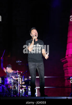 Marostica, VI, Italien - 7. Juli 2017: Live-Konzert von NEK ein italienischer Singer-Songwriter und Musiker Credit: FC Italy/Alamy Live News Stockfoto