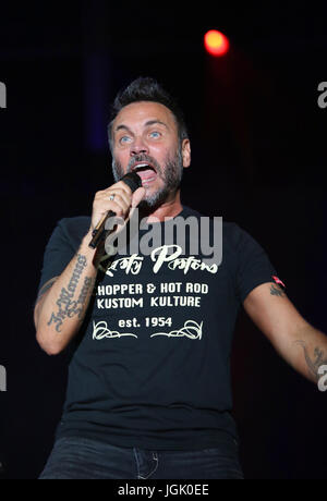 Marostica, VI, Italien - 7. Juli 2017: Live-Konzert von NEK ein italienischer Singer-Songwriter und Musiker Credit: FC Italy/Alamy Live News Stockfoto