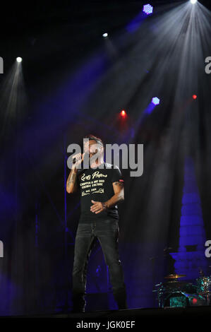 Marostica, VI, Italien - 7. Juli 2017: Live-Konzert von NEK ein italienischer Singer-Songwriter und Musiker Credit: FC Italy/Alamy Live News Stockfoto