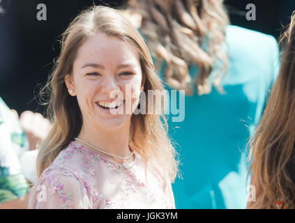 Hannover, Deutschland. 8. Juli 2017. Alexandra von Hannover, bei der kirchlichen Hochzeit von Prinz Ernst August von Hannover und Ekaterina von Hannover an der Marktkirche-Kirche in Hannover, 8. Juli 2017 fotografiert. Foto: Julian Stratenschulte/Dpa/Alamy Live News Stockfoto