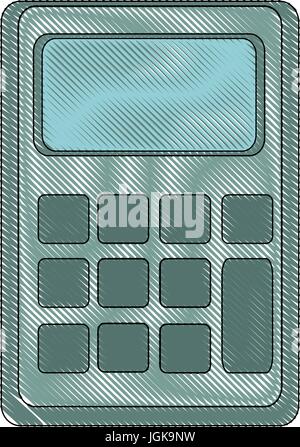Mathematik-Rechner Cartoon Ikone Vektor Illustration Grafik-design Stock Vektor