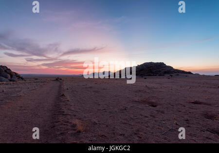 Namibischen Sonnenuntergang Stockfoto