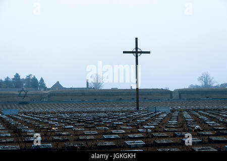 Gedenkstätte Theresienstadt in Tschechien Stockfoto