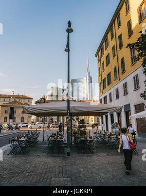 Corso Garibaldi, im Herzen von Mailand, Italien - ein modisches Einkaufsviertel Stockfoto