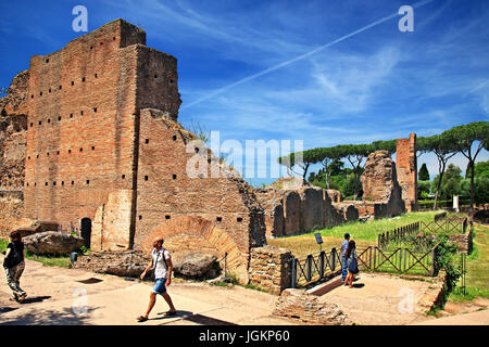 Bei der Domus Flavia (so genannte "Basilika") auf Palatin (Palatin), Rom, Italien. Stockfoto