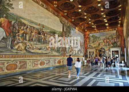 Die Sala Degli Orazi e Curiazi, Palazzo dei Conservatori, Kapitolinische Museen, Rom, Italien. Stockfoto