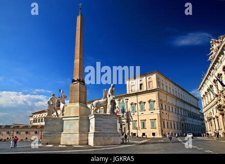 Der Quirinalspalast ("Palazzo del Quirinale"), Rom, Italien. Stockfoto