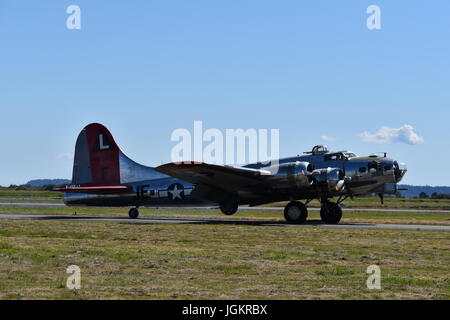 Die B-17 Flying Fortress war ein US-amerikanischer schwerer Bomber im zweiten Weltkrieg. Stockfoto