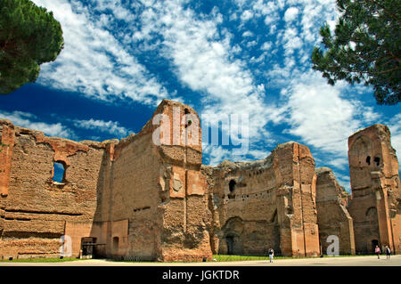 Bäder von Caracalla (Terme di Caracalla - erbaut zwischen 212-216/217 n. Chr.), Rom, Italien. Stockfoto