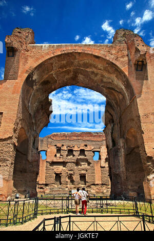 In den Bädern von caracalla (Terme di Caracalla - zwischen 212 - 216/217 ad gebaut), Rom, Italien. Stockfoto