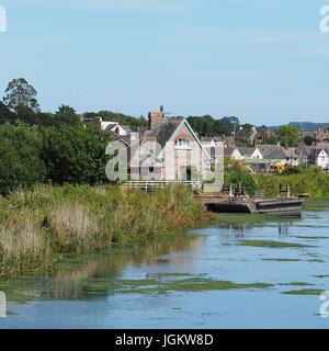 Topsham Schloss Ferienhaus am Exeter Kanal Stockfoto