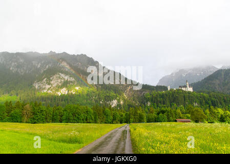 Schloss Neuschwanstein und Umgebung. Südwesten Bayern, Deutschland Stockfoto