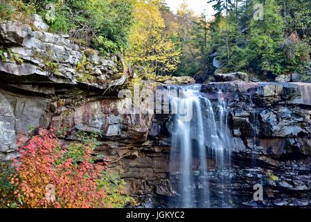 Nahaufnahme von Blackwater verliebt sich in West Virginia Stockfoto