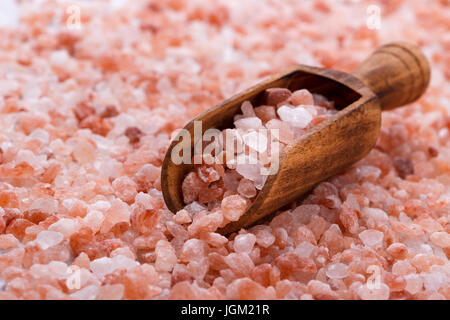 Rosa Himalaya-Salz, Ansicht von oben, Nahaufnahme Makro Stockfoto