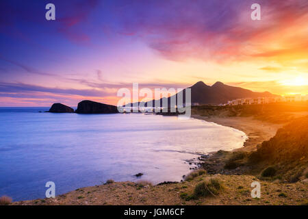 La Isleta del Moro Küste von der natürlichen Park Cabo de Gata, Almeria, Spanien Stockfoto