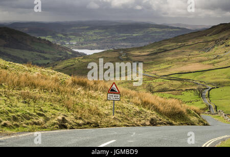 Der Blick von der Spitze der Kirkstone Pass, Cumbria, Großbritannien Stockfoto