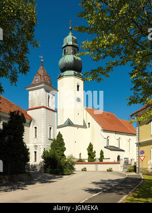 Kirche in Wolf Bach, Österreich, Niederösterreich, Fruchtsaft Viertel - Kirche in Wolf Bach, Österreich, Niederösterreich, Fruchtsaft Quartal Region, Kirche ich Stockfoto