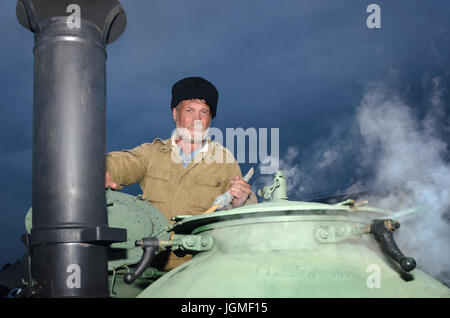 Festival der Militär-und Kriegsgeschichte Russland XX Jahrhundert. Togliatti, 7. Juli 2017. Partei für die Herstellung von Brei. Stockfoto