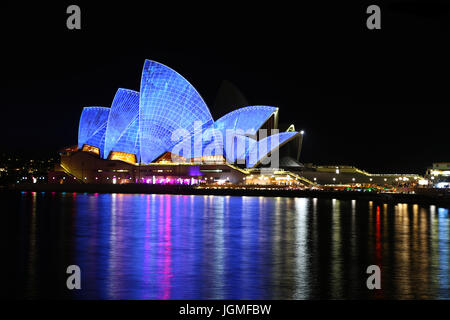 Australien, Sydney Opera House Nacht Bild Stockfoto