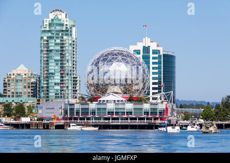 TELUS World of Science, False Creek, Vancouver, Britisch-Kolumbien, Kanada Stockfoto