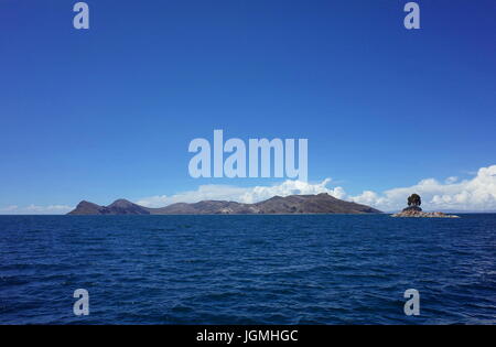 Auf dem Weg zur Isla Del Sol, Geburtsort der Inkas Stockfoto